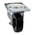 Swivel Plate Caster, Rubber, 4 in., 225 lb.