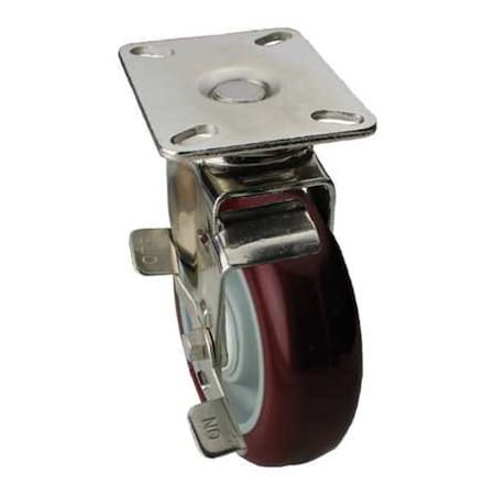 Swivel NSF-Listed Plate Cstr w/Brke, NSF-Listed Plate Type A