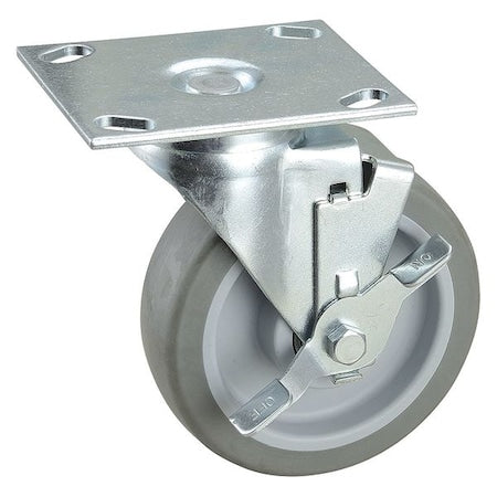 Swivel NSF-Listed Plate Cstr w/Brke, NSF-Listed Plate Type B