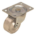 Swivel Plate Caster, Cast Iron, 2-1/2 in, 200 lb