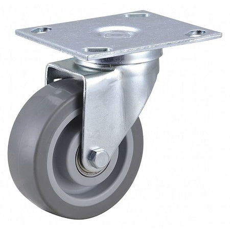 Swivel NSF-Listed Plate Caster, 4 in. Dia., 275 lb.