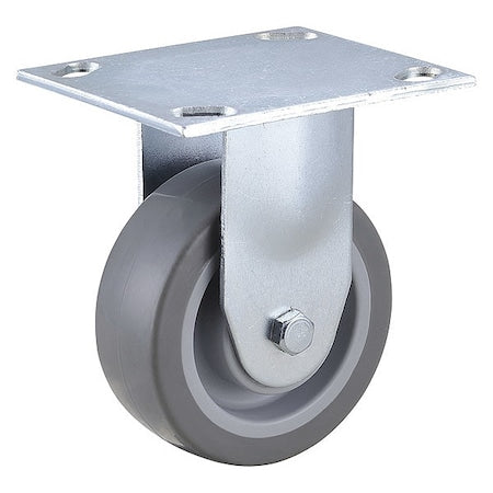 Rigid NSF-Listed Plate Caster, TPR, 4 in., 275 lb.