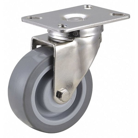 Swivel NSF-Listed Plate Caster, 4 in. Dia., 275 lb.