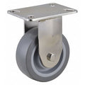 Rigid NSF-Listed Plate Caster, TPR, 4 in., 275 lb.