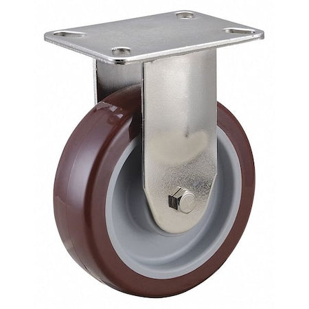 Rgd NSF-Listed Plate Cstr, Polyurethane, 5 in, 450 lb.
