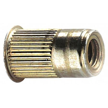 Rivet Nut, 5/16""-18 Thread Size, 0.595 in Flange Dia., 0.805 in L, Steel, 10 PK