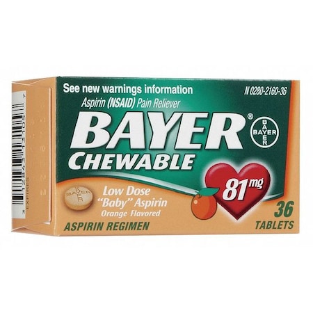 Bayer Pain Relief, Chewable Tablet, 81mg