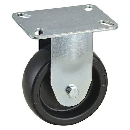 Rigid NSF-Listed Plate Caster, 4 in. Dia., 300 lb.