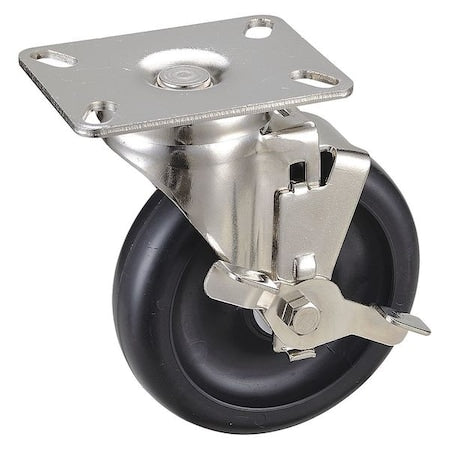 Swivel NSF-Listed Plate Cstr w/Brake, NSF-Listed Plate Type A