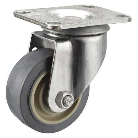 Swivel NSF-Listed Plate Cstr, 200 lb, Stainless Steel