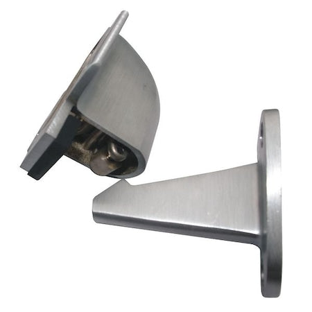 Automatic Door Holder, Satin Chrome, Wall, Color: Silver