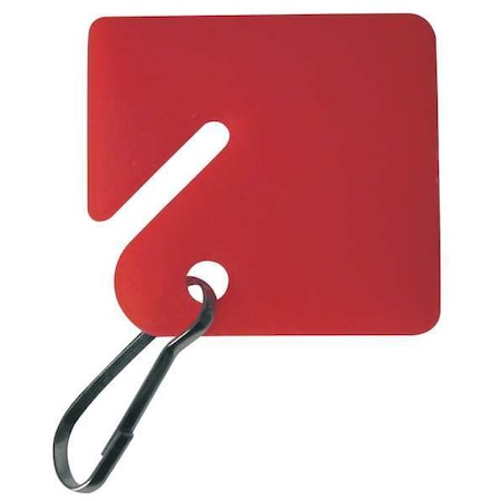 Key Tag, Multi-Color, Square-Slotted, Nickel Plated 20 PK
