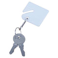 Key Tag, White, Square-Slotted, 50 PK