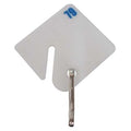 Key Tag, White, Rectangle, Nickel Plated 30 PK