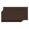 Drop Box, Bronze, Powder Coated, 1 Doors, Recessed, Assembled