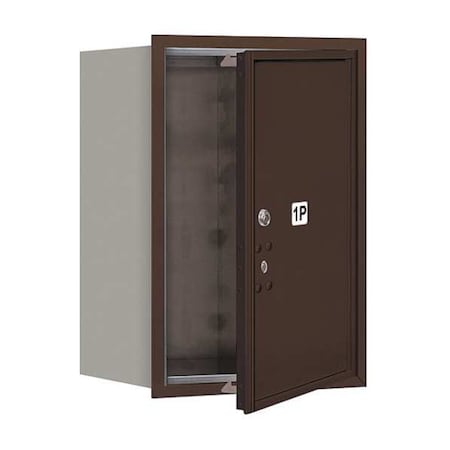 Mailbox, Bronze, Powder Coated, 1 Doors, Recessed, USPS