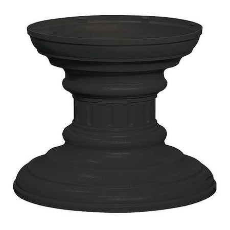 Pedestal, Black, Powder Coated, In Ground, Decorative