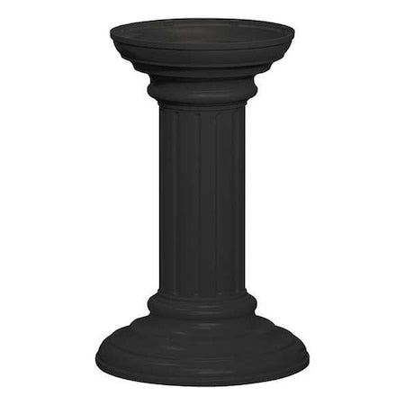Pedestal, Black, Powder Coated, In Ground, Decorative