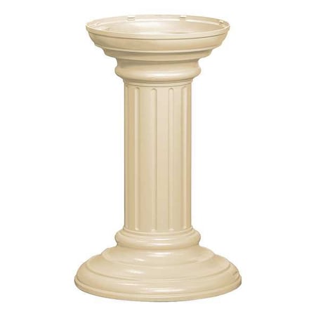 Pedestal, Beige, Powder Coated, In Ground, Decorative