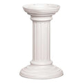 Pedestal, White, Powder Coated, In Ground, Decorative