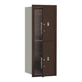 Mailbox, Bronze, Powder Coated, 2 Doors, Recessed, PL5