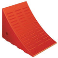 Wheel Chock, 8-1/4 In H, Urethane, Orange