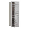 Mailbox, Aluminum, Powder Coated, 9 Doors, Recessed, USPS