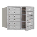 Mailbox, Aluminum, Powder Coated, 10 Doors, Recessed, USPS