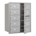 Mailbox, Aluminum, Powder Coated, 9 Doors, Recessed, MB2