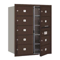 Mailbox, Bronze, Powder Coated, 9 Doors, Recessed, MB2