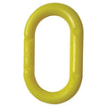 Chain Link for Plastic Chain Barrier, Yellow, 2 in Length, Matte