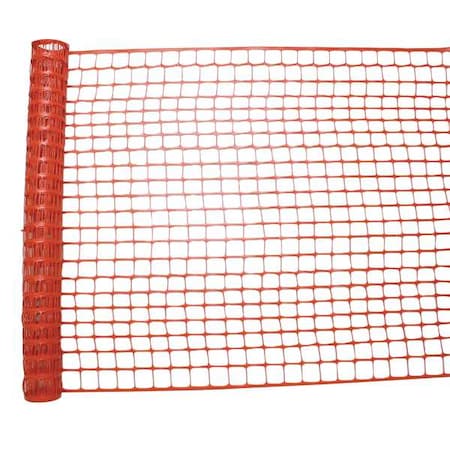 Safety Fence, 4 ft. H, 100 ft. L, Orange