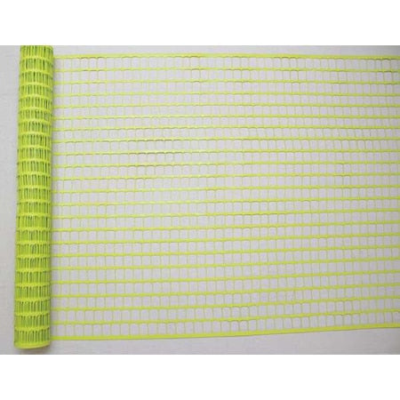 Safety Fence, 4 ft. H, 100 ft. L, Y/G