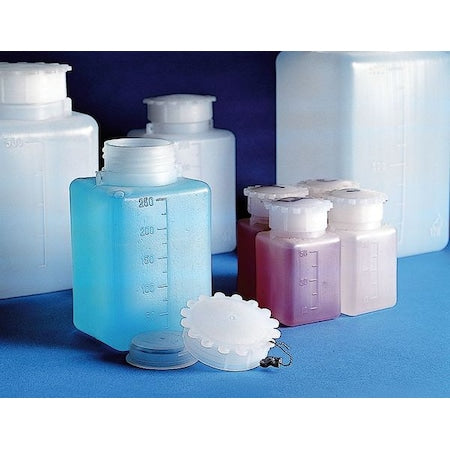 Rect. Bottle, Graduated, HDPE, 250mL, PK10