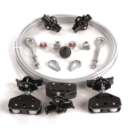 Festoon System Kit,1/4 In Rope,L 20 Ft