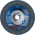 4-1/2" x 5/8-11 Thd. POLIFAN Flap Disc - Z SGP CURVE STEELOX, Zirconia, 40 Grit, Medium Radius
