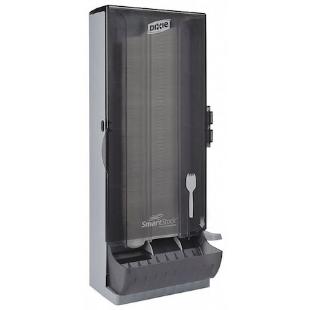 Spork Dispenser, Smoke, Capacity 120