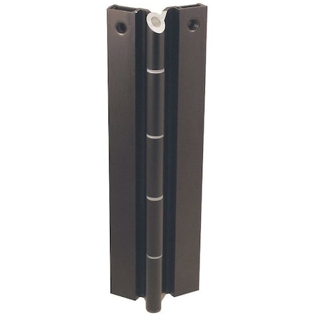 Piano Hinge, Aluminum Alloy, Full Surface Mounting, 1 5/8 in Leaf W x 7 ft Leaf H