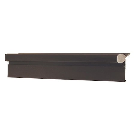 Piano Hinge, Aluminum, Half Surface Mounting, 2 in Leaf W x 83 in Leaf H, Dark Bronze Anodized
