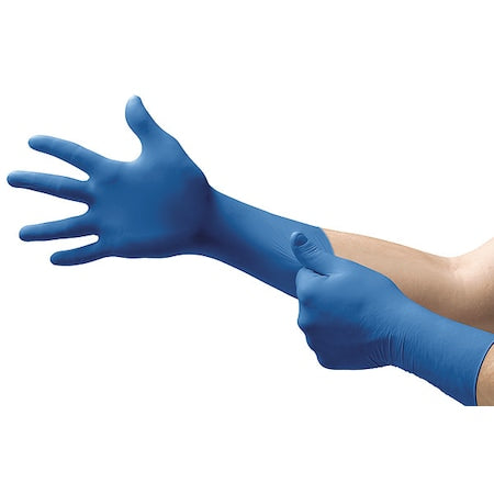 Microflex UltraSense Disposable Gloves, 3.9 mil Palm, Nitrile, Powder-Free, M (8), 100 PK, Blue