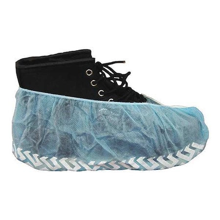 Disposable Shoe Covers, Polypropylene, Blue, Slip Resistant Sole: Yes , XL