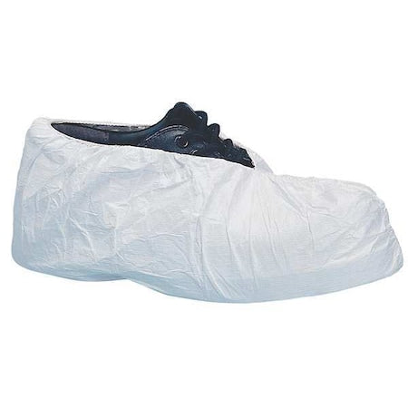 Disposable Shoe Covers, Polypropylene, White, Slip Resistant Sole: Yes , L
