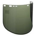 Face Shield Visor, Green Visor, 9" Height, Uncoated Lens, Dark Green