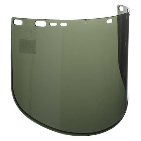 Face Shield Visor, Green Visor, 9" Height, Uncoated Lens, Dark Green