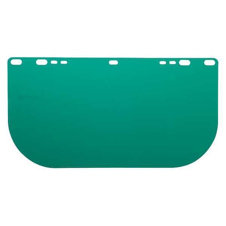 Face Shield Visor, Green Visor, Polycarbonate, Uncoated Lens, Dark Green