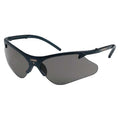 Code 4, Safety Glasses, Anti-Scratch, Gray Lens, Black Frame, Half-Frame