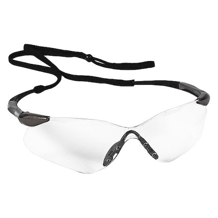 Nemesis VL, Safety Glasses, Anti-Fog & Anti-Scratch, Clear Lens, Gray Frame, Half-Frame