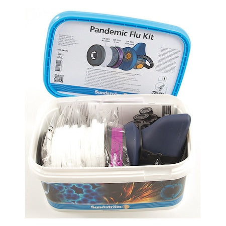 Half Mask Respirator Kit, Includes 1 Cartridge, P100 Filter, Snap-In Gasket, Size S