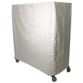 Cart Cover, 48x18x62, White, Vinyl, Zipper
