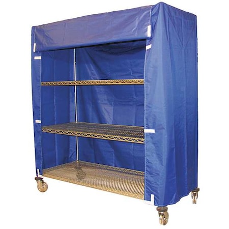 Cart Cover, 48x24x62, Blue, Nylon